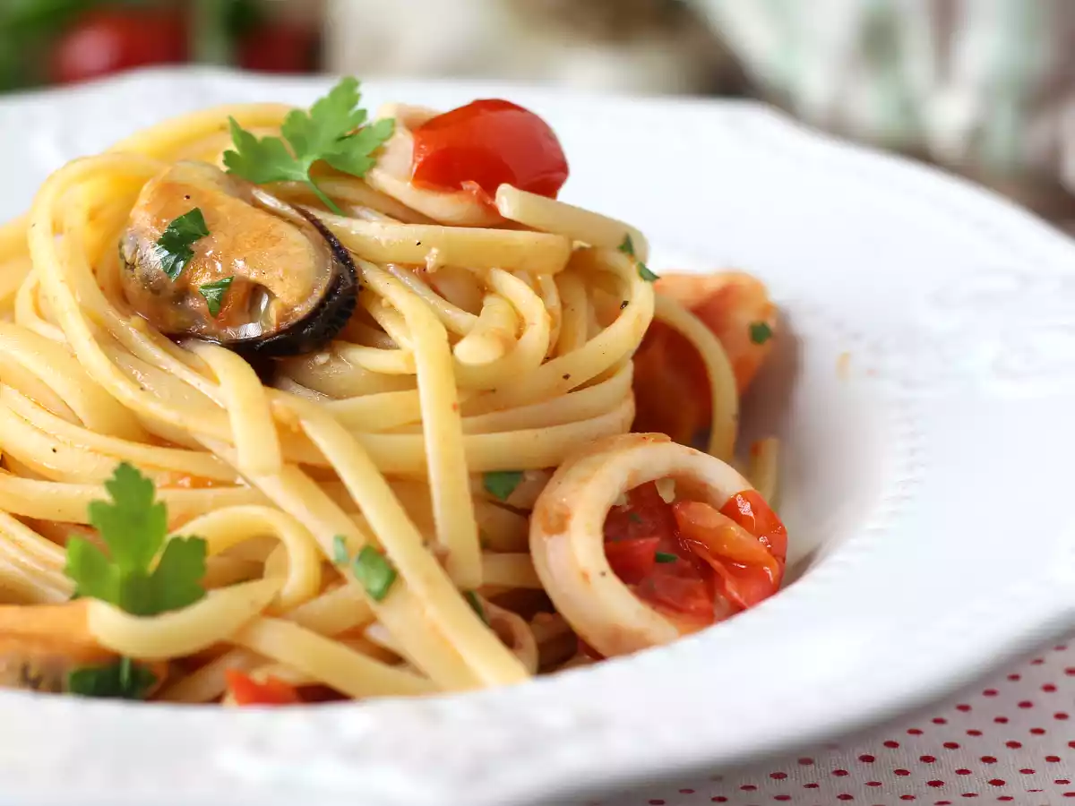 Pasta med frosne skaldyr, den velsmagende og meget hurtige forret - foto 2