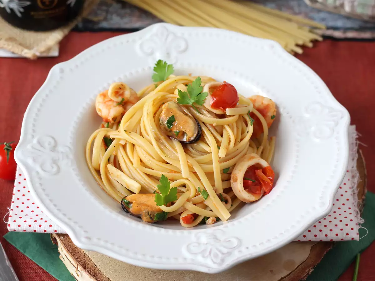 Pasta med frosne skaldyr – en lækker og lynhurtig pastaret - foto 4
