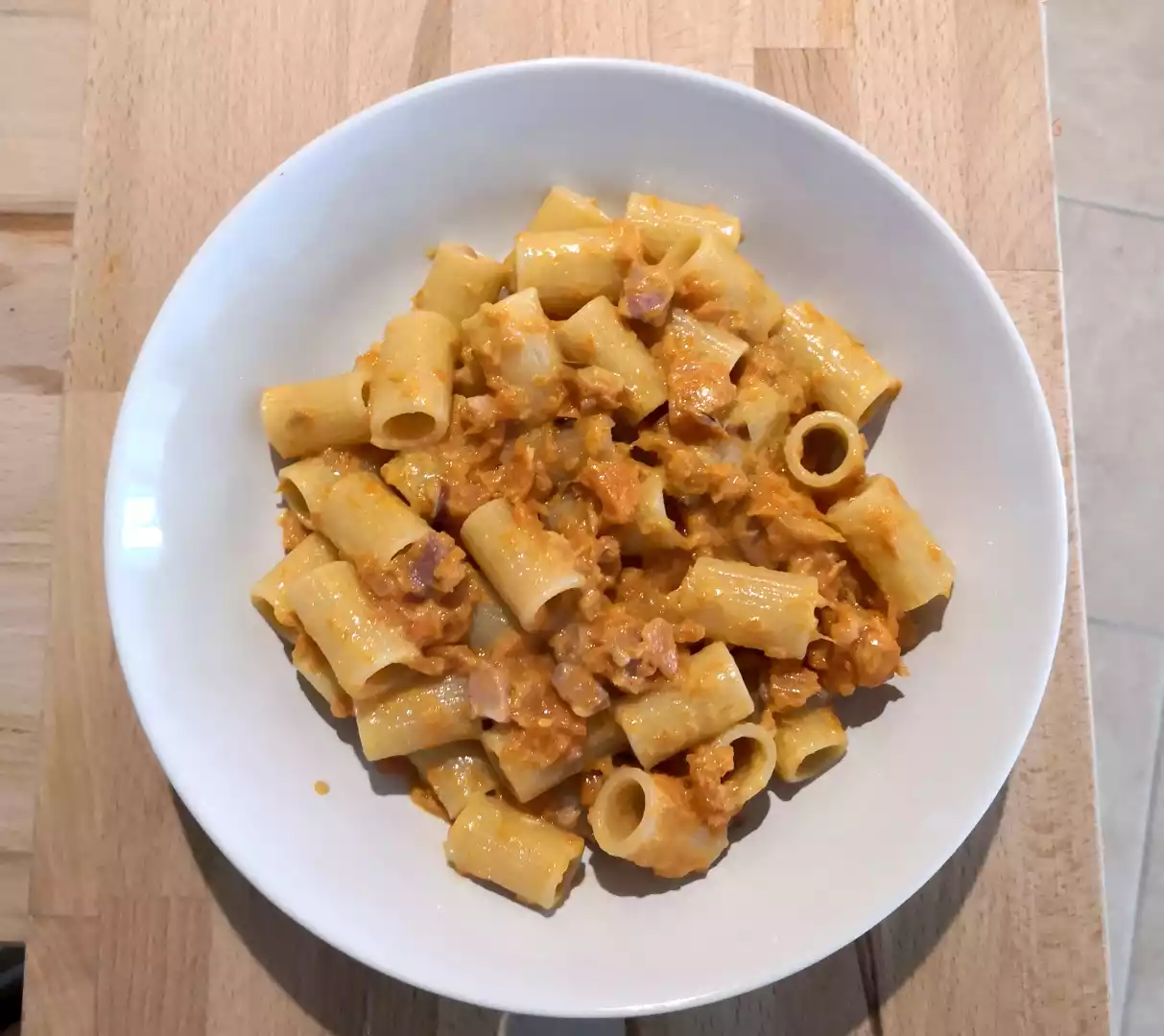 Pasta med græskar og bacon