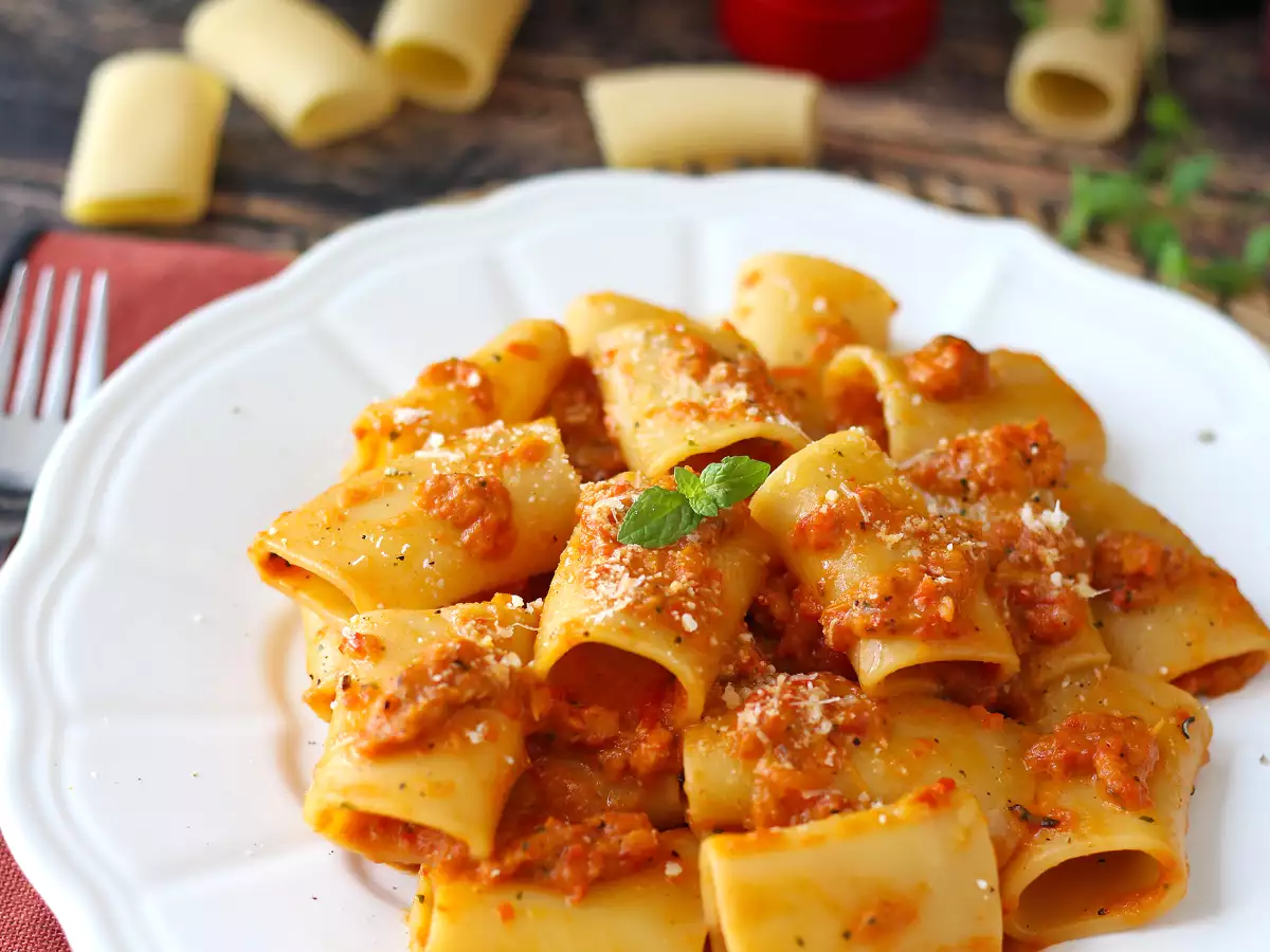 Pasta med peberfrugter og mynte: cremet og duftende - foto 5