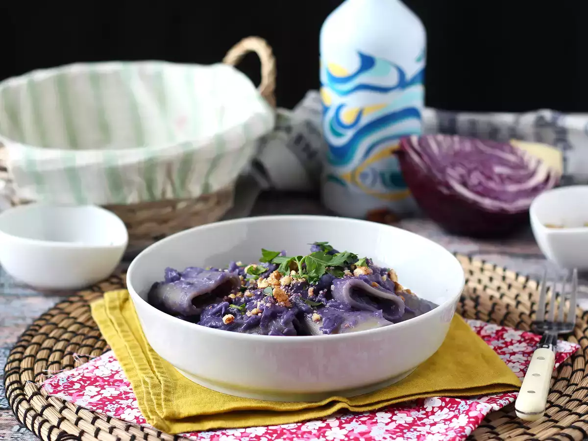 Pasta med rødkål og valnødder – en flot og nem pastaret - foto 2