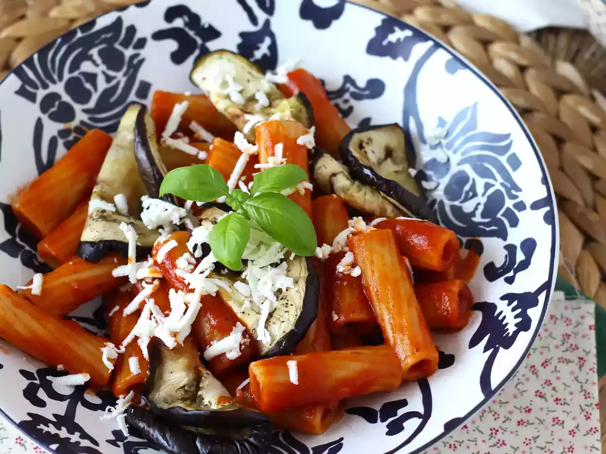 Pasta Siciliana med aubergine, den nemme og lette version - Pasta alla Norma - foto 7