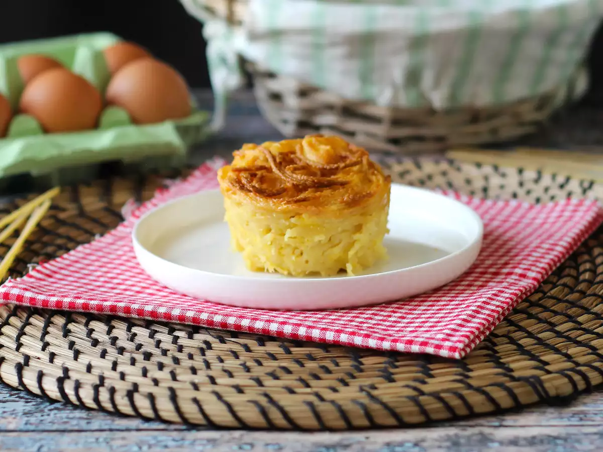 Pastaomelet i airfryer