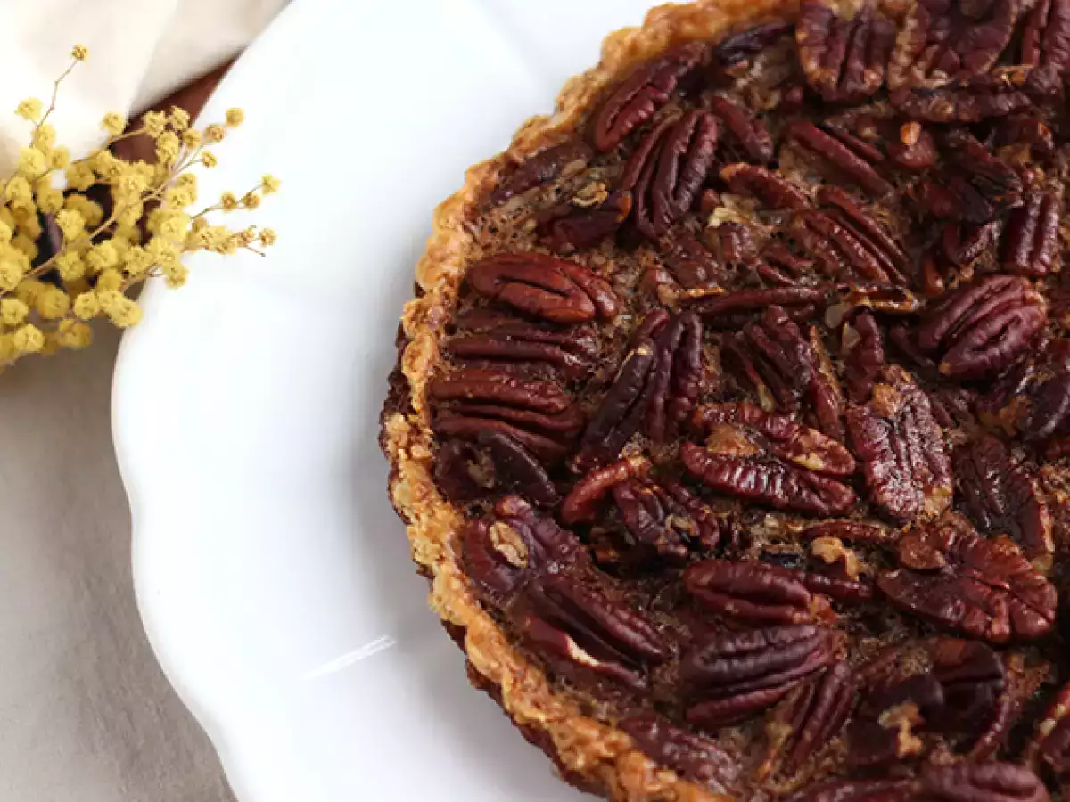 Pekannøddetærte (pecan pie) - foto 2