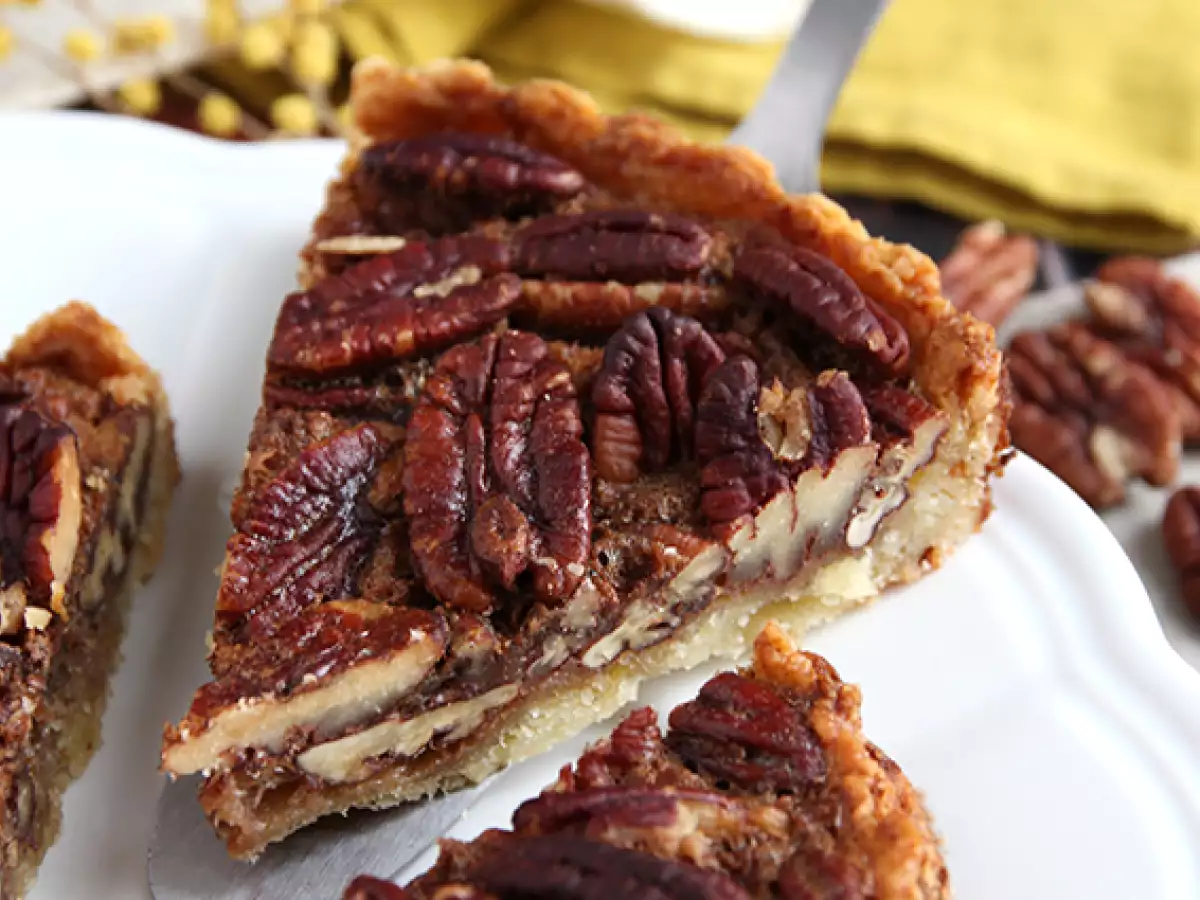 Pekannøddetærte (pecan pie) - foto 3