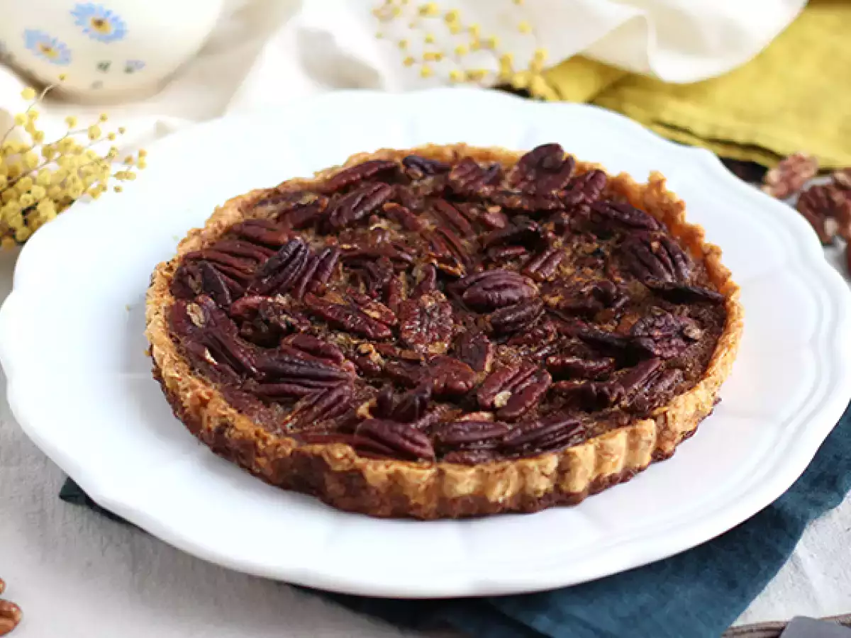 Pekannøddetærte (pecan pie) - foto 4
