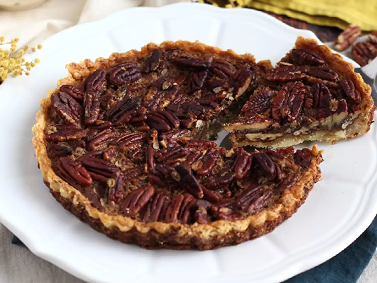 Pekannøddetærte (pecan pie) - foto 5
