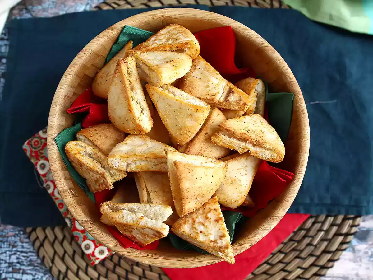 Pitabrød-chips - hurtig opskrift - foto 4