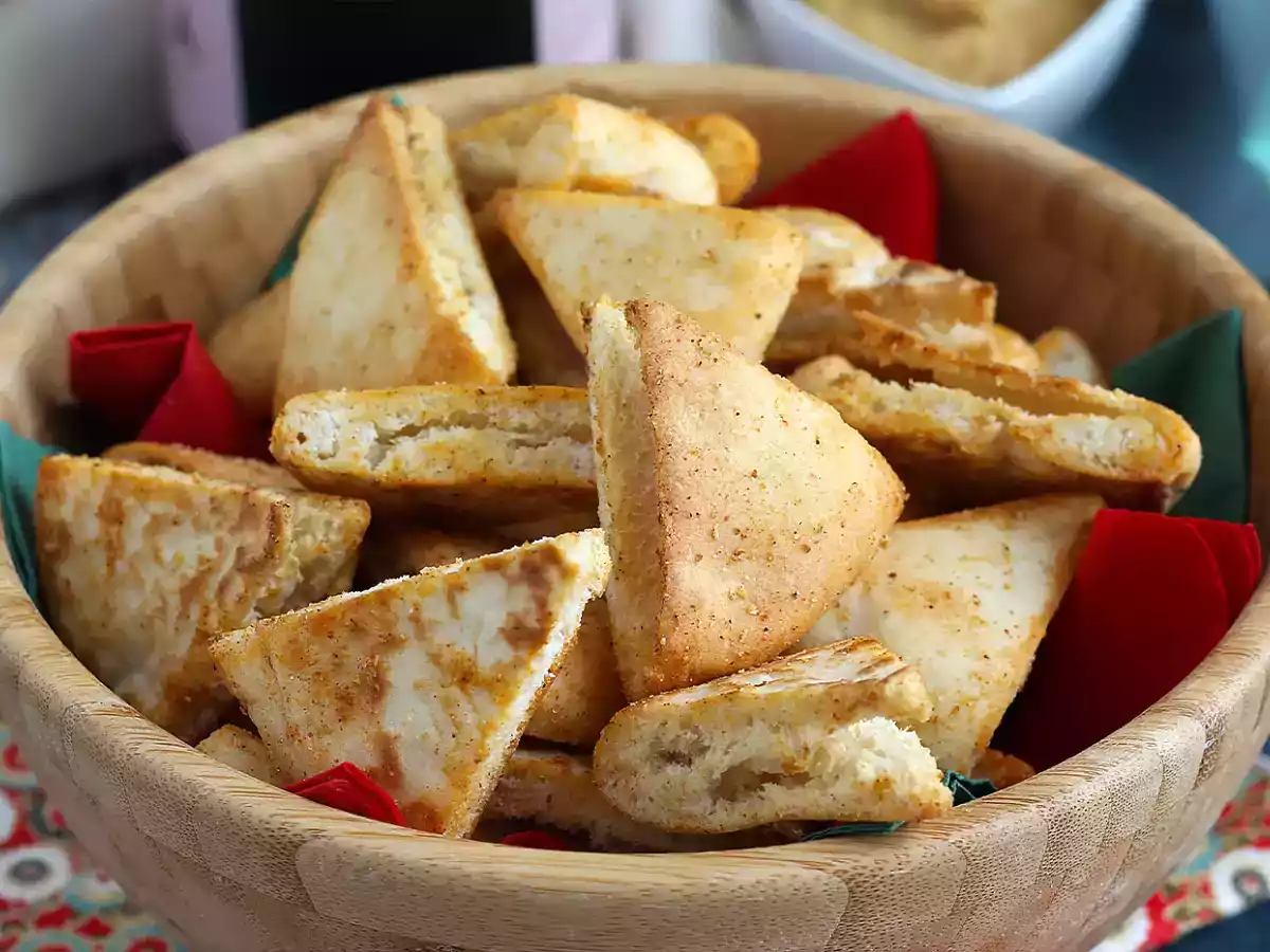 Pitabrød-chips - hurtig opskrift - foto 5