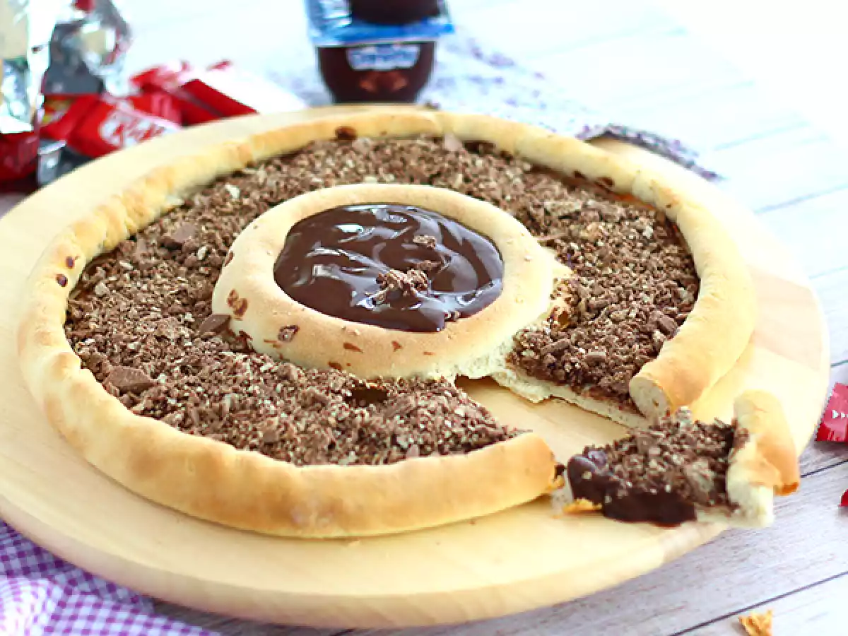 Pizza med Kit Kat og yoghurt Chokolade Danette - foto 4