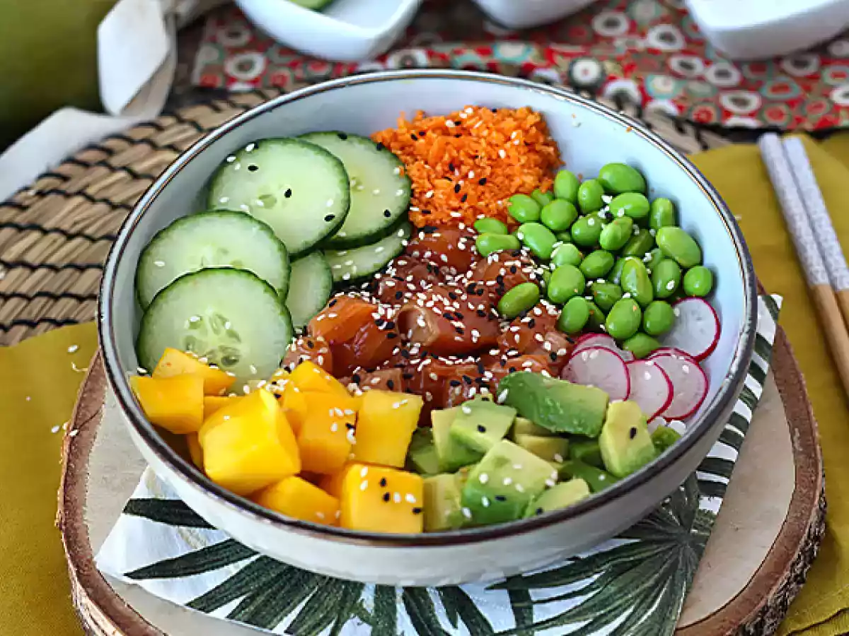 Poké bowl med laks