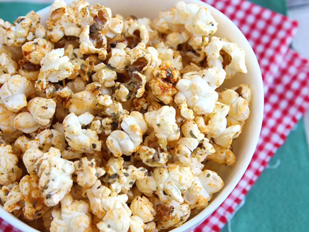 Popcorn med pizzasmag - foto 3