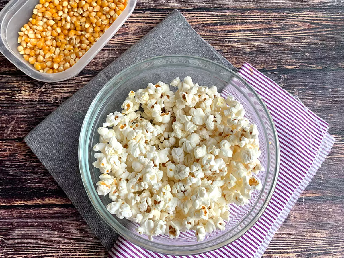 Popcorn uden olie i mikrobølgeovnen - foto 2