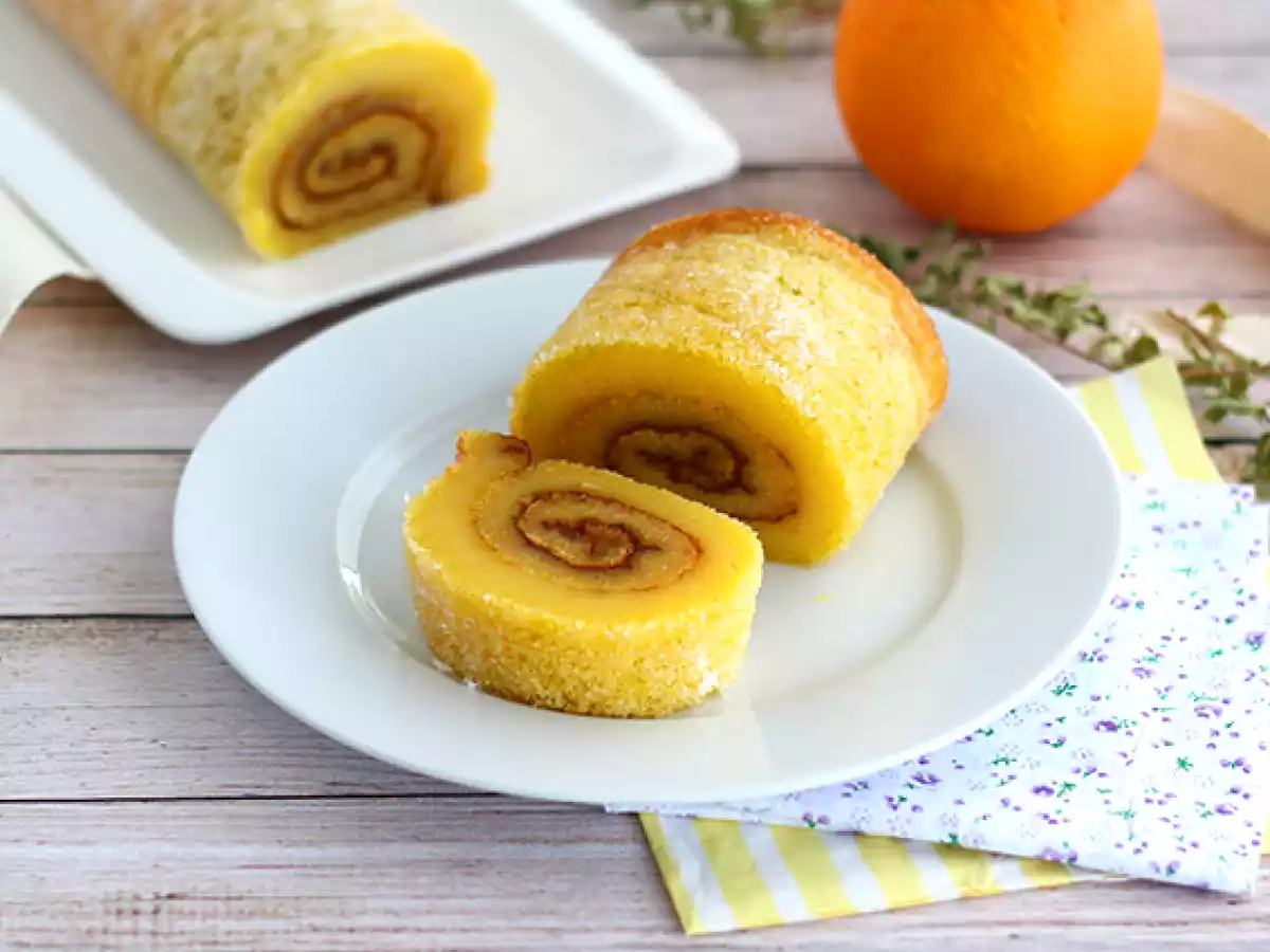 Portugisisk appelsinrullekage - Torta de laranja