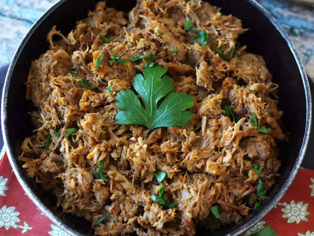 Pulled pork i Cookeo – mørt, trevlet svinekød - foto 3