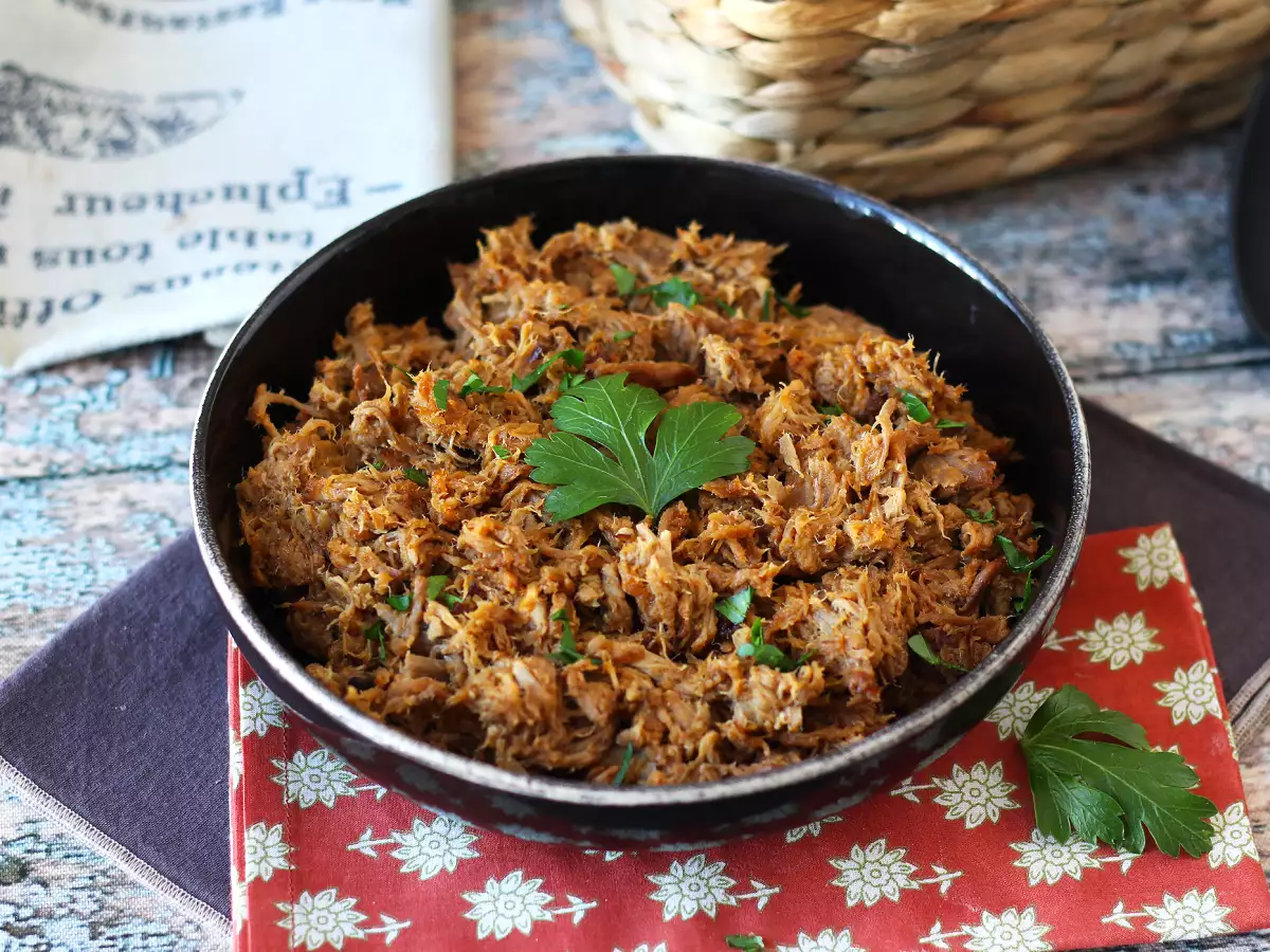 Pulled pork i Cookeo – mørt, trevlet svinekød - foto 4