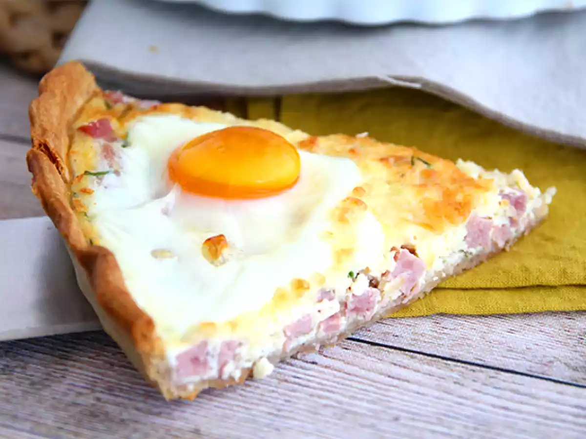 Quiche med æg og skinke - foto 3