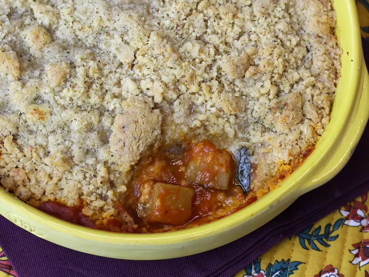 Ratatouille crumble, en hurtig og nem ret, du vil elske!