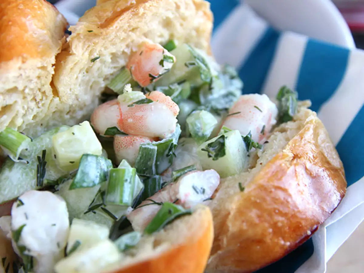 Rejesandwich med brioche (prawn roll) - foto 3
