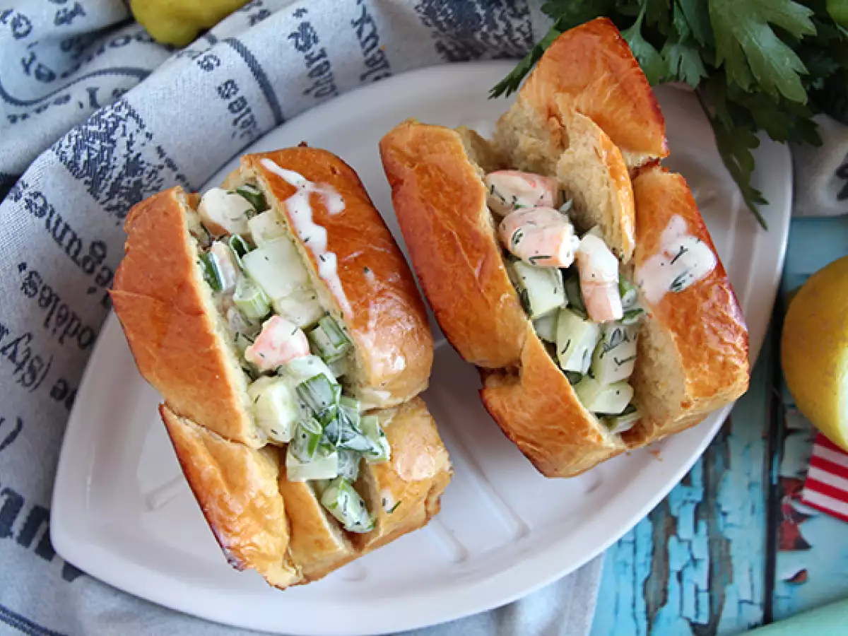 Rejesandwich med brioche (prawn roll) - foto 4