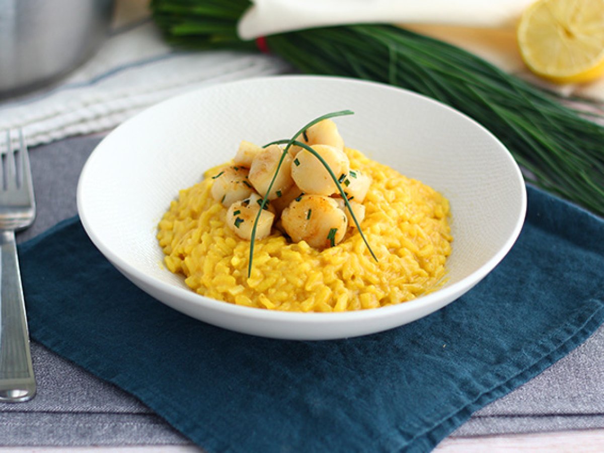 Risotto af kammuslinger med safran - foto 2