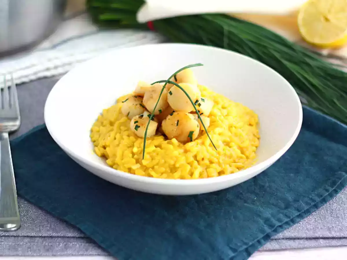 Risotto af kammuslinger med safran - foto 2