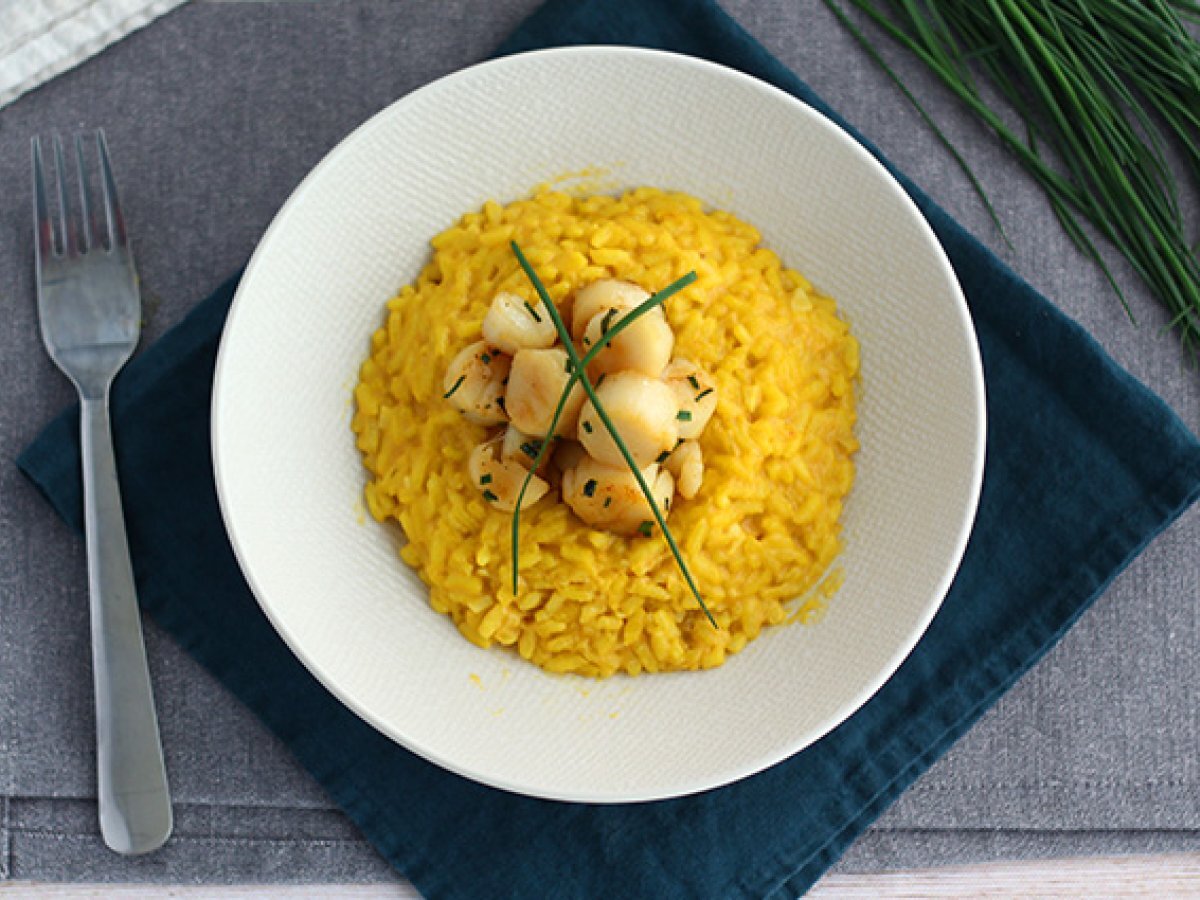 Risotto af kammuslinger med safran - foto 3