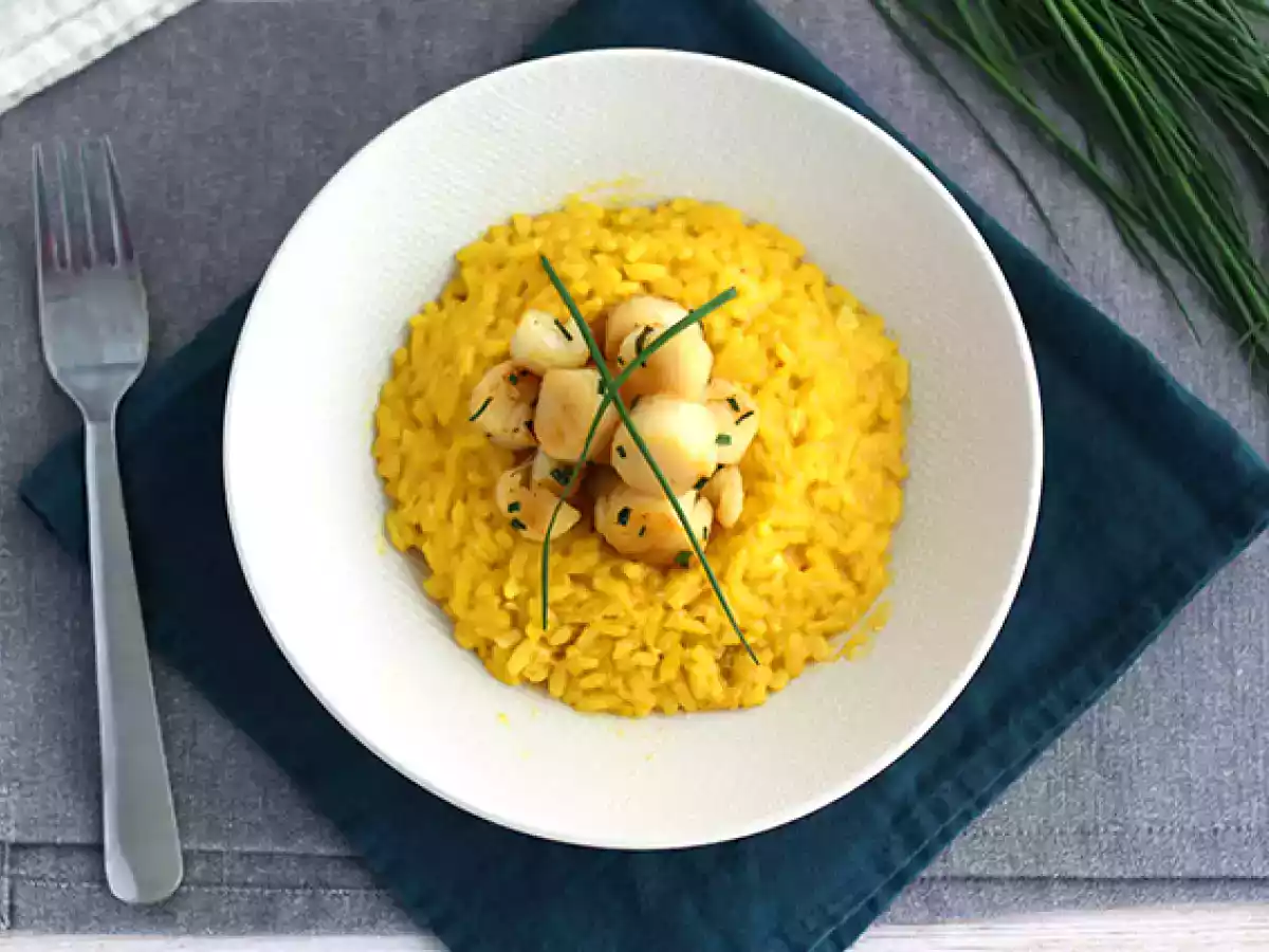 Risotto af kammuslinger med safran - foto 3