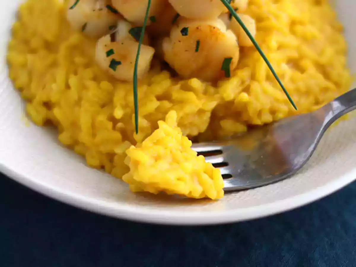 Risotto af kammuslinger med safran - foto 4