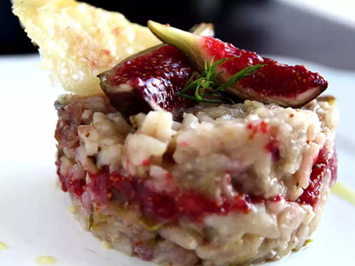 Risotto med figner, gorgonzola og skinke - foto 2