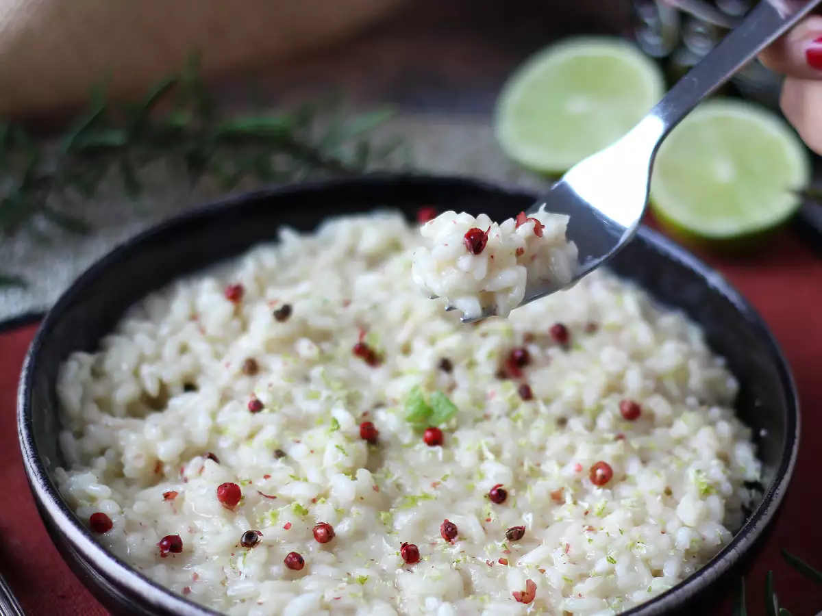 Risotto med lime og pink peber: elegant vegetarisk opskrift til særlige middage - foto 6