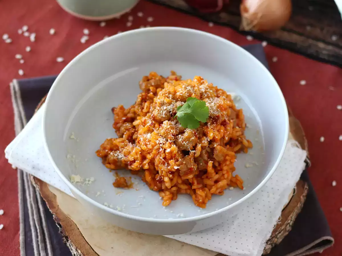 Risotto med ’nduja og salsiccia – en hovedret med intens smag - foto 5