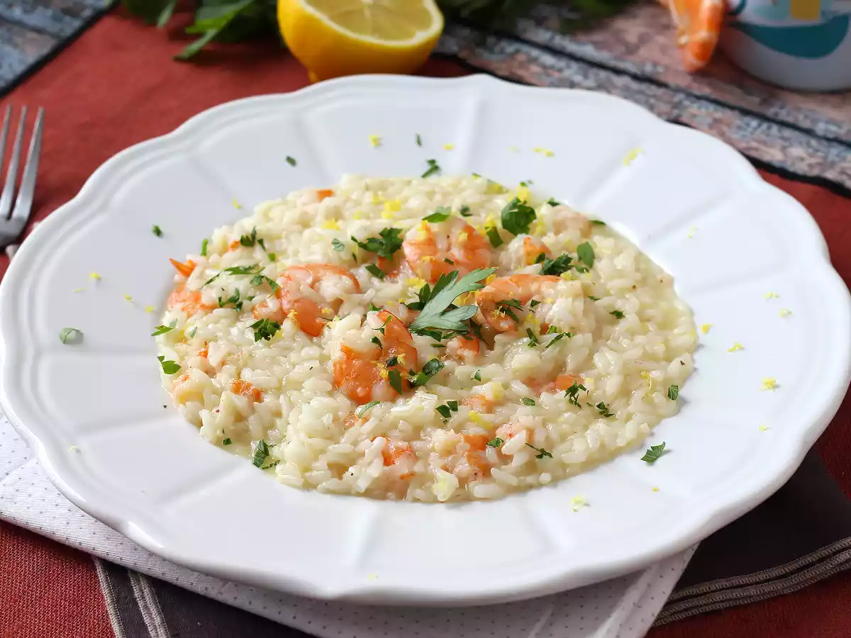 Risotto med rejer og citron, en elegant og nem forret