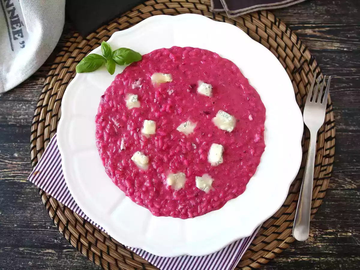 Rødbede- og gorgonzola-risotto: en eksplosion af farver og intense smage - foto 3