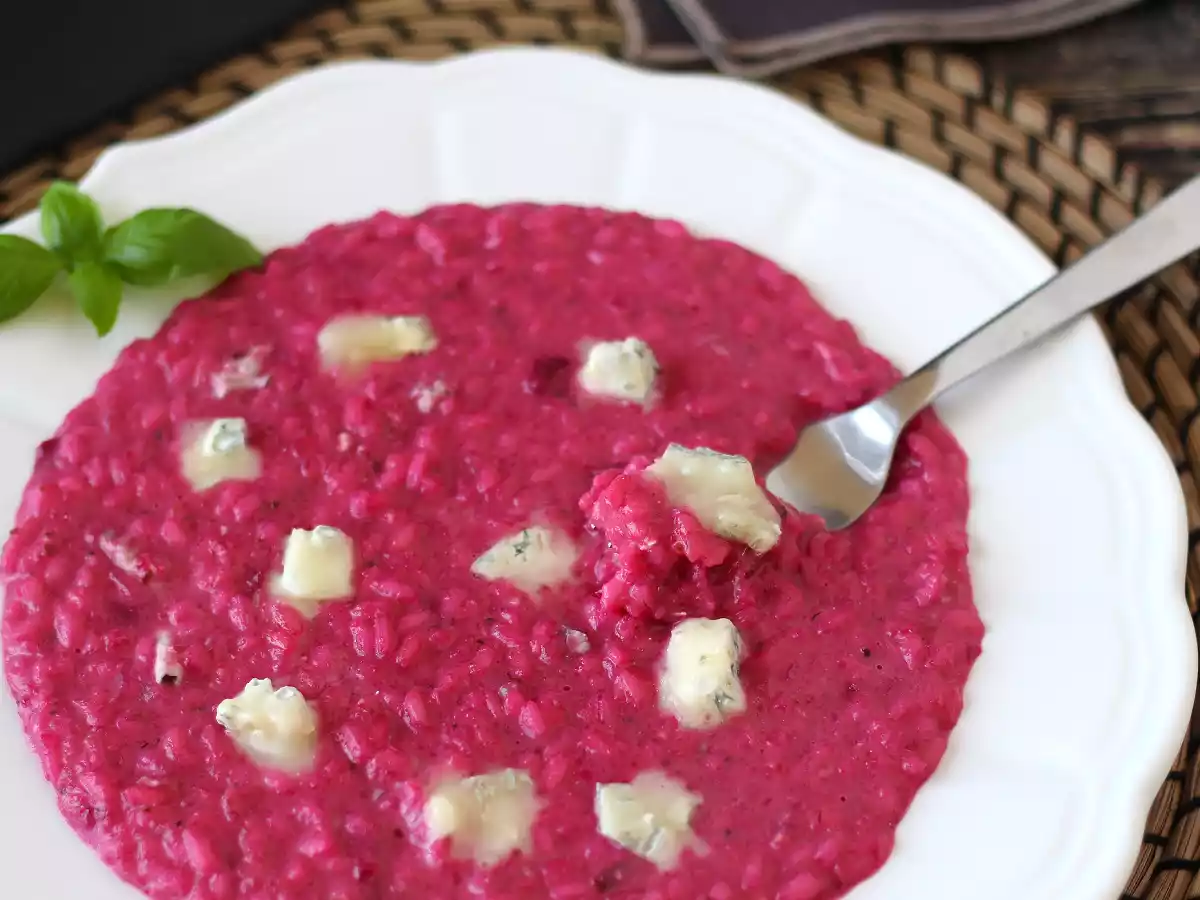 Rødbede- og gorgonzola-risotto: en eksplosion af farver og intense smage - foto 4