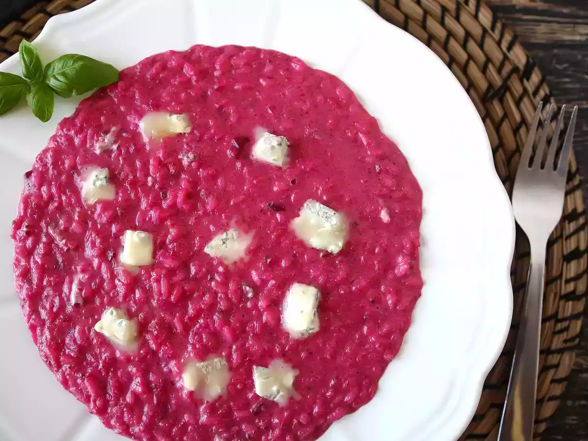 Rødbede- og gorgonzola-risotto: en eksplosion af farver og intense smage - foto 5