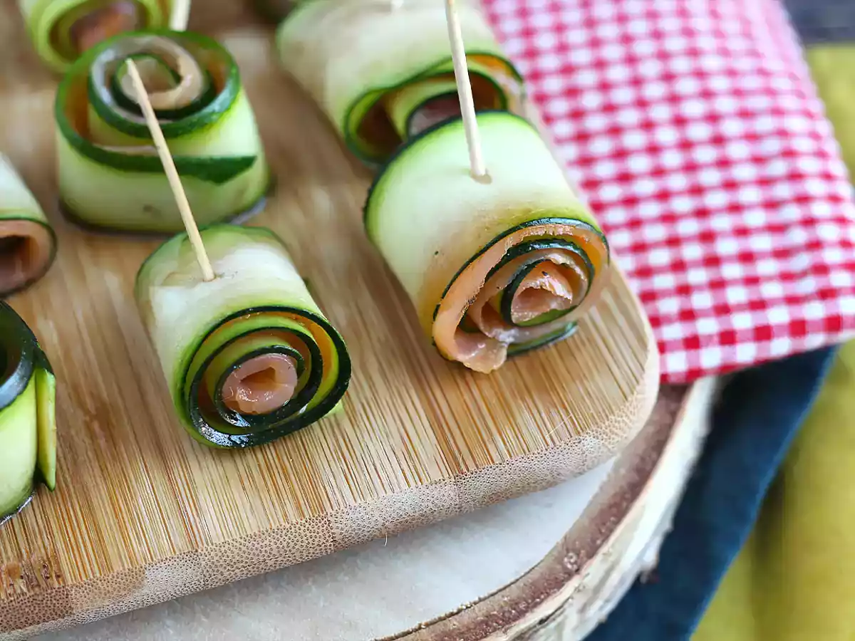 Ruller med courgette og røget laks - foto 2