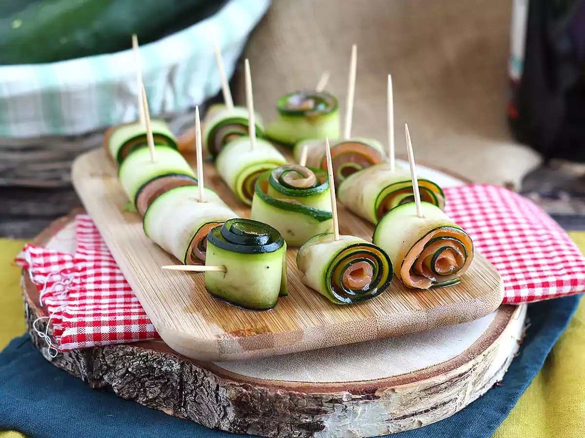 Ruller med courgette og røget laks - foto 3