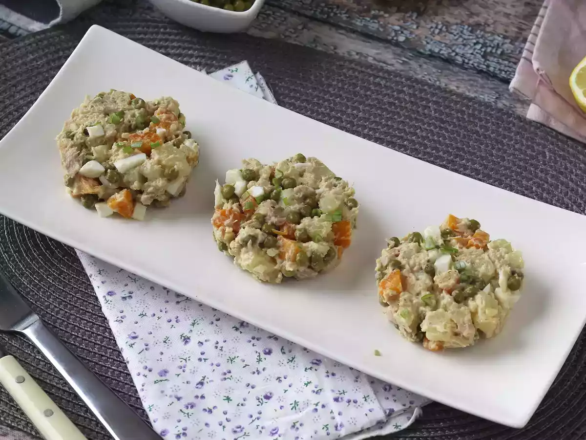 Russisk salat med hjemmelavet mayonnaise - foto 3