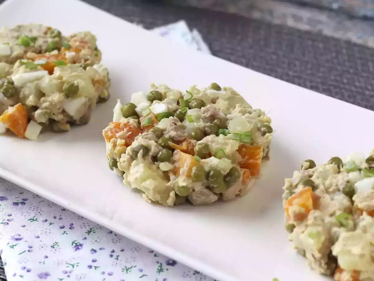 Russisk salat med hjemmelavet mayonnaise - foto 4