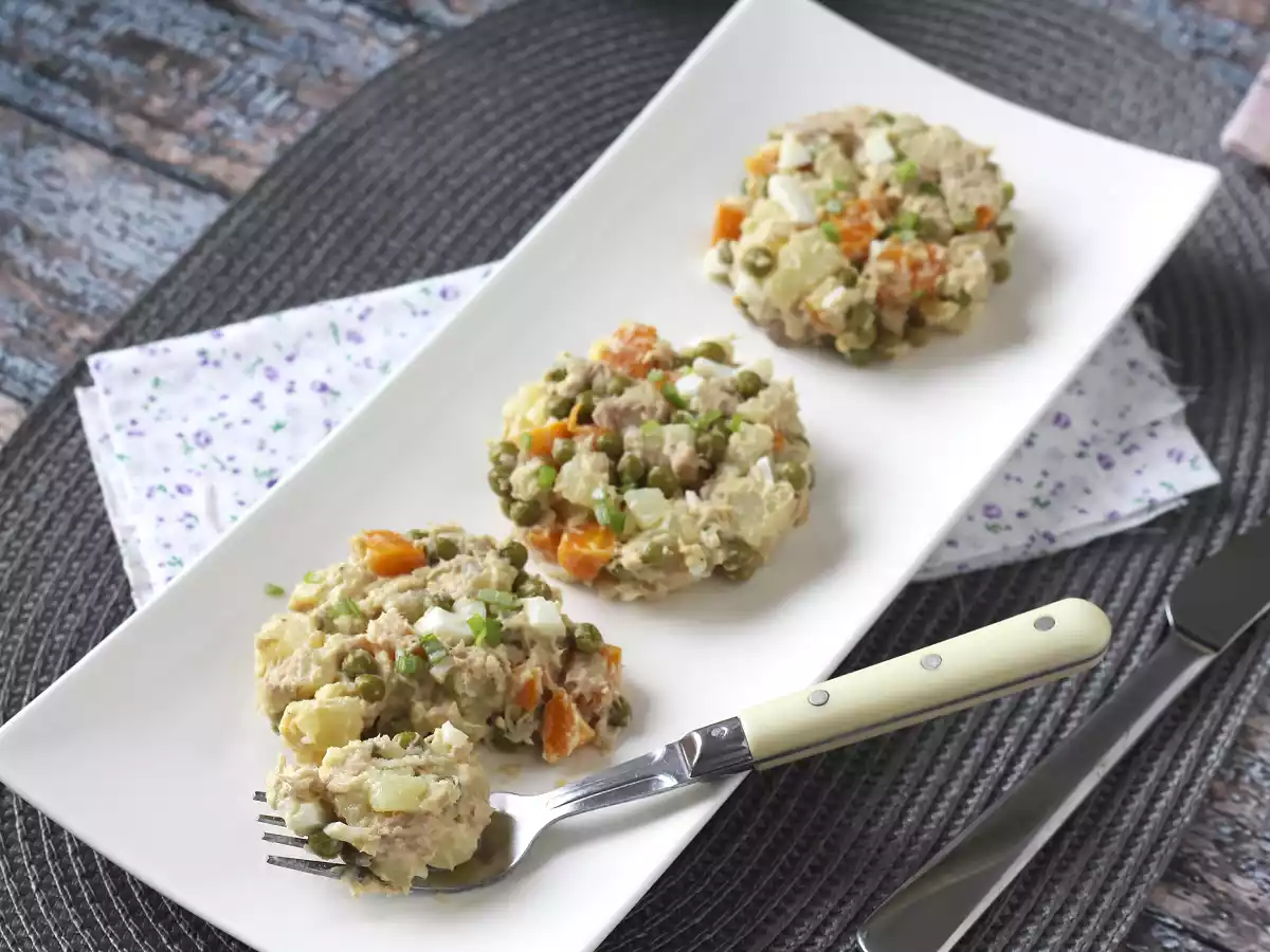 Russisk salat med hjemmelavet mayonnaise - foto 5