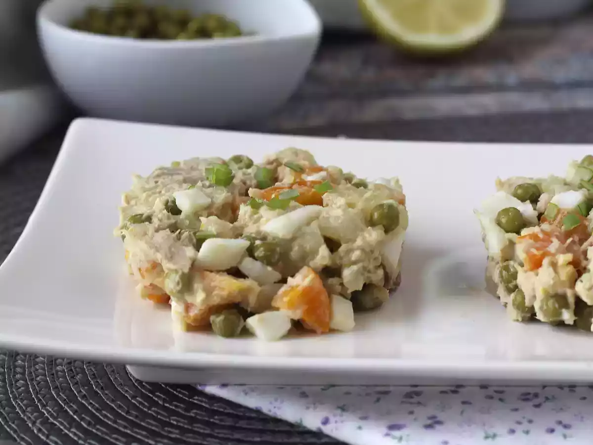 Russisk salat med hjemmelavet mayonnaise - foto 6