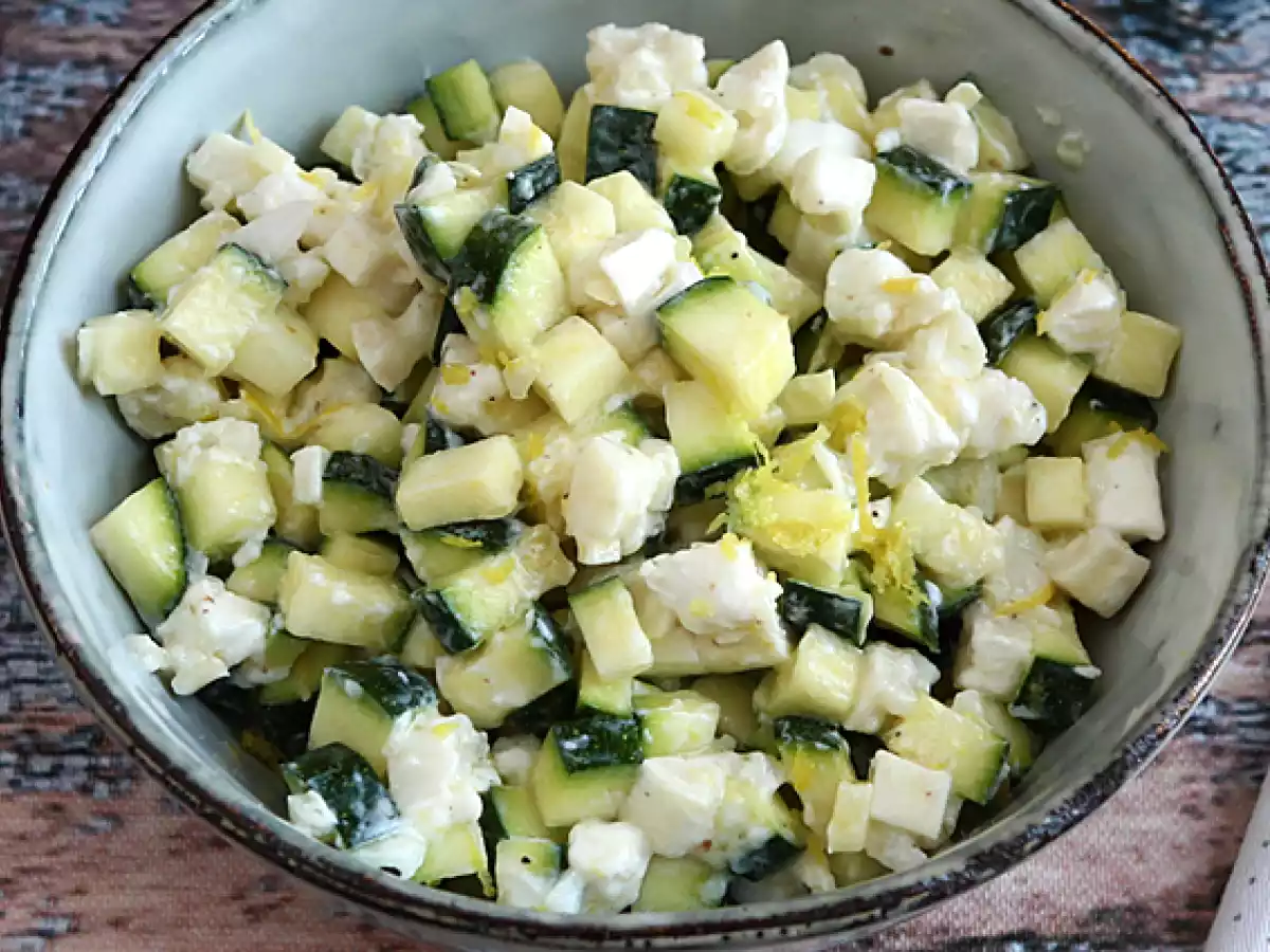 Salat med squash, gedeost og citron - foto 4