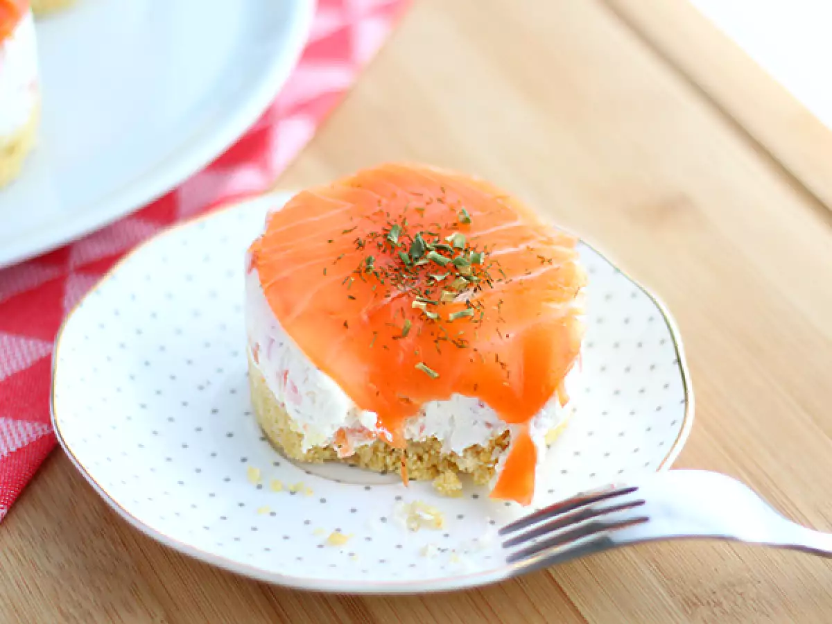 Salte cheesecakes med røget laks - foto 4