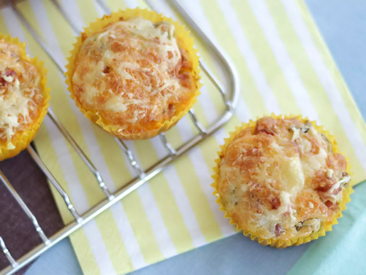 Salte muffins med skinke og ost - foto 2