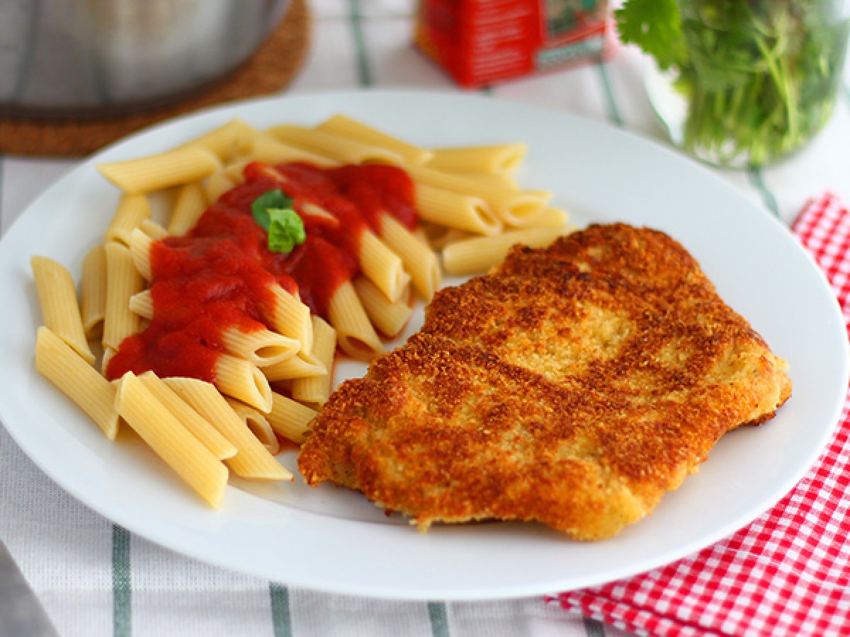 Schnitzel af kalv Milanese