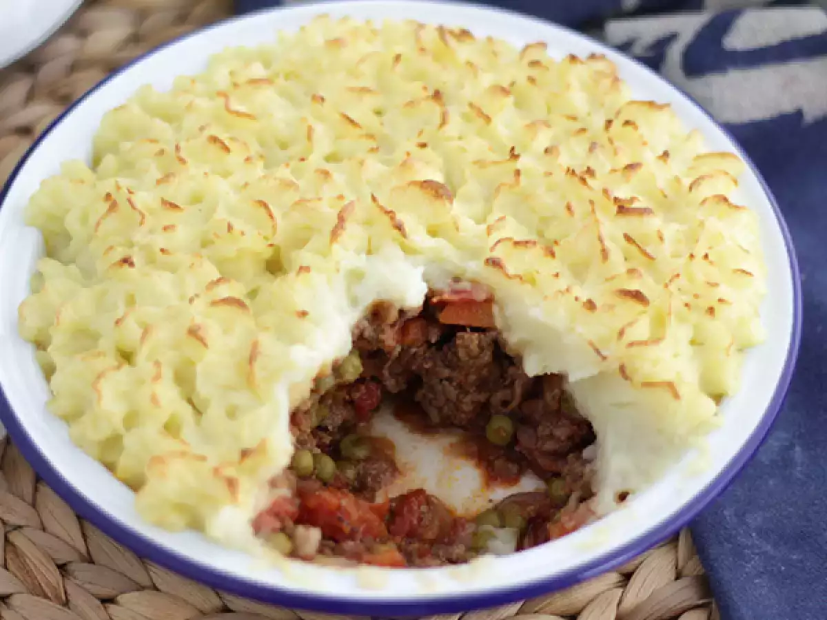 Shepherd’s pie – britisk gratin med hakket kød og kartoffelmos - foto 3