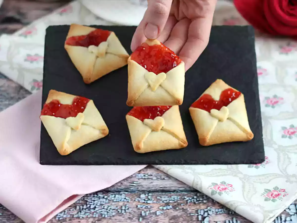 Shortbread konvolutter af kærlighed til Valentinsdag - foto 2