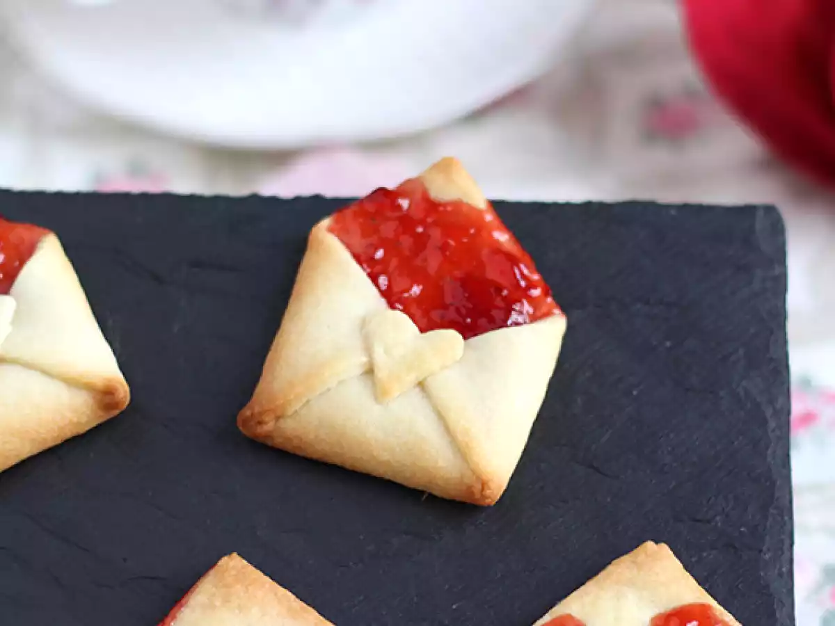 Shortbread konvolutter af kærlighed til Valentinsdag - foto 3