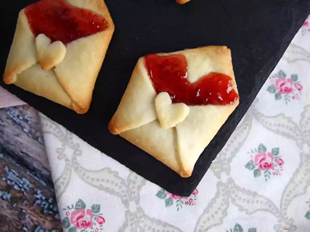 Shortbread konvolutter af kærlighed til Valentinsdag - foto 4